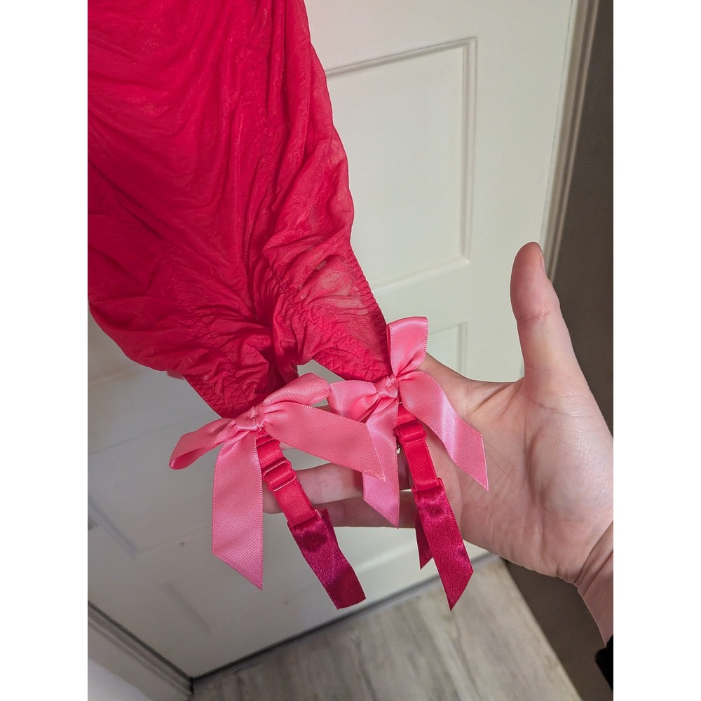 2011 Victoria's Secret Sexy Little Things Pink Babydoll Garter Corset 36D - Picture 6 of 11